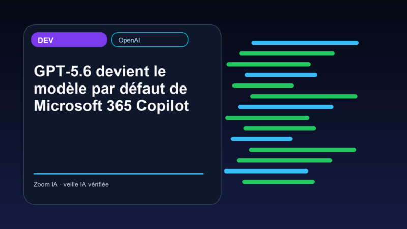 GPT-5.6 devient le modèle par défaut de Microsoft 365 Copilot — visuel éditorial Zoom IA