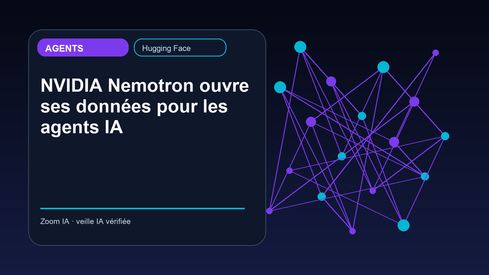 NVIDIA Nemotron ouvre ses données pour les agents IA — visuel éditorial Zoom IA