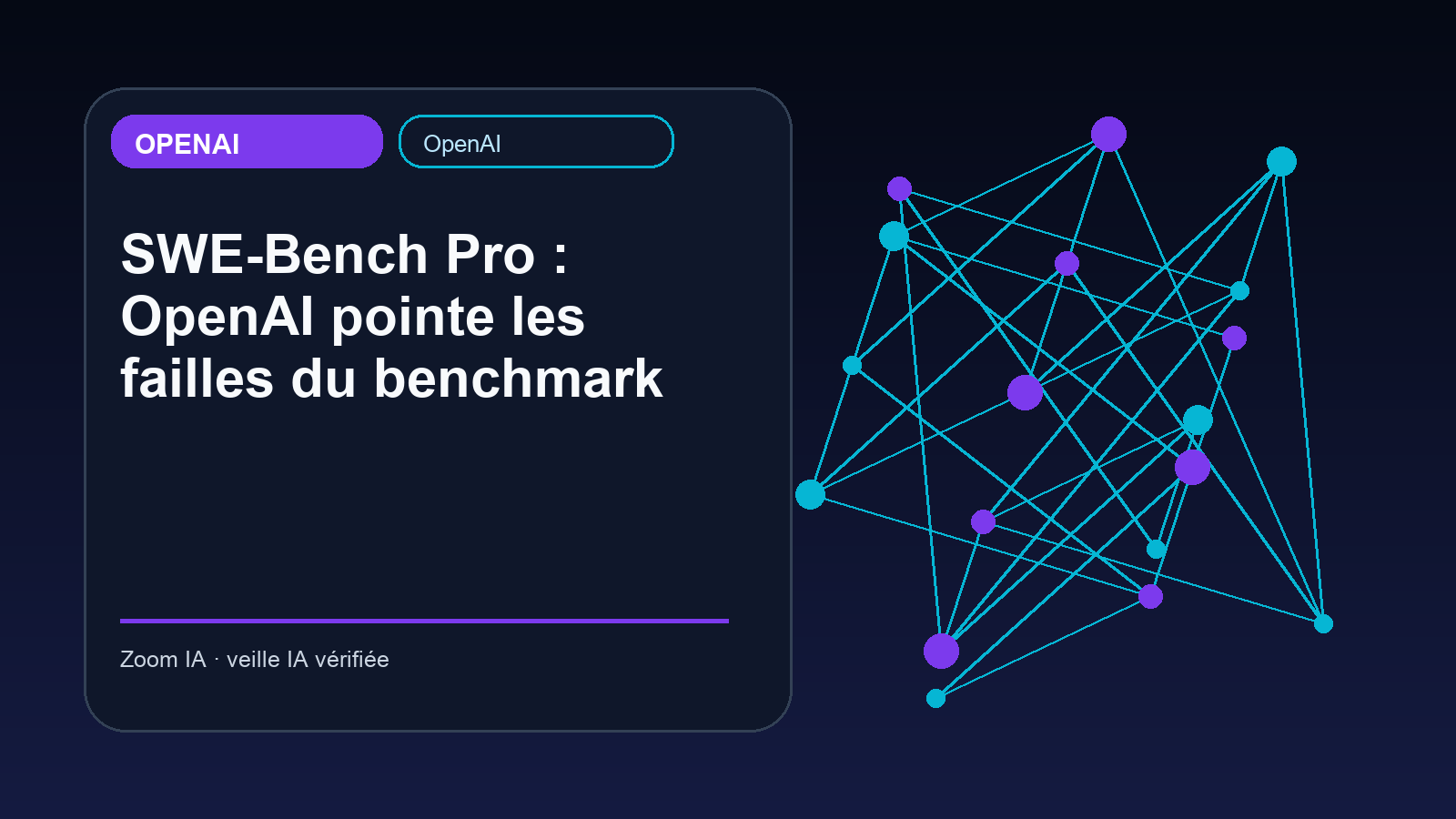 SWE-Bench Pro : OpenAI pointe les failles du benchmark — visuel éditorial Zoom IA