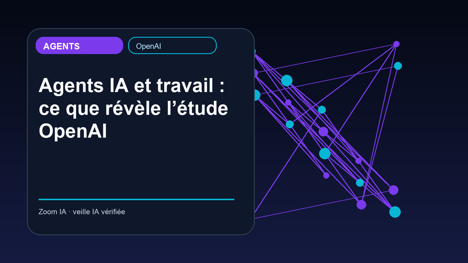 Agents IA et travail : ce que révèle l’étude OpenAI — visuel éditorial Zoom IA