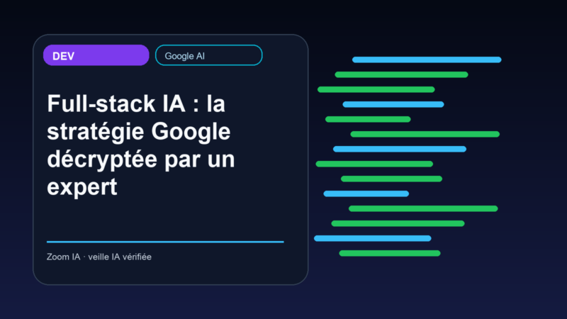 Full-stack IA : la stratégie Google décryptée par un expert — visuel éditorial Zoom IA