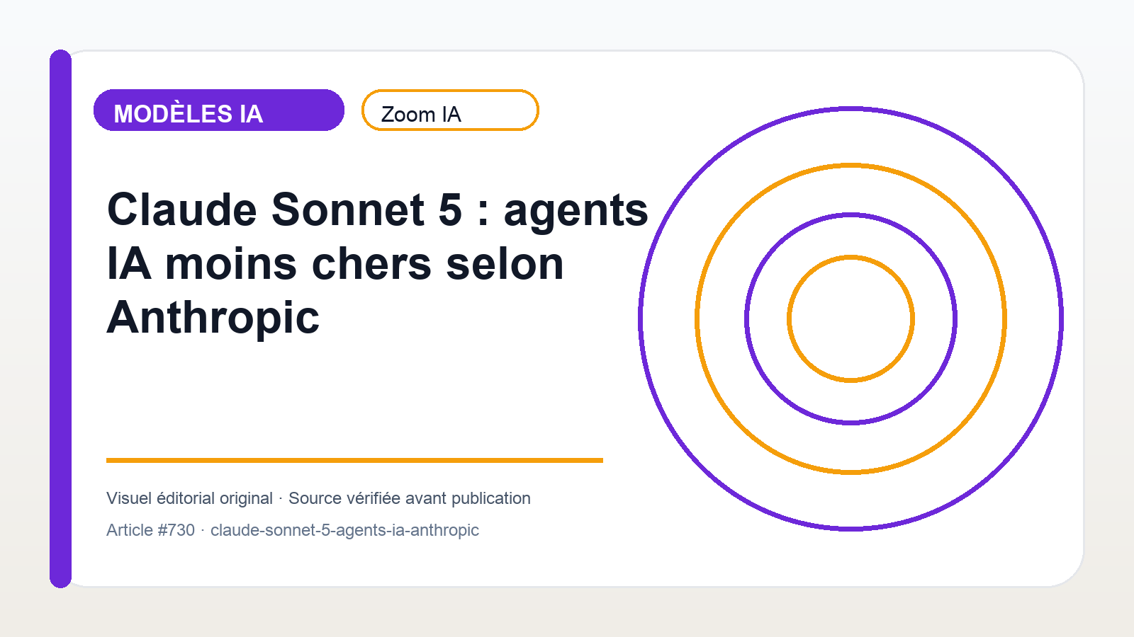 Claude Sonnet 5 : agents IA moins chers selon Anthropic — visuel éditorial Zoom IA