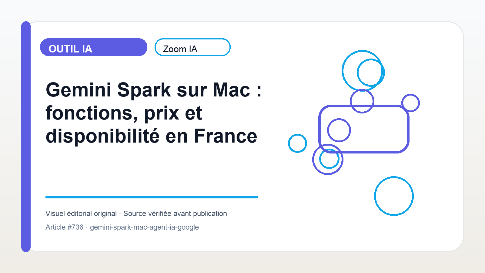 Gemini Spark sur Mac : fonctions, prix et disponibilité en France — visuel éditorial Zoom IA